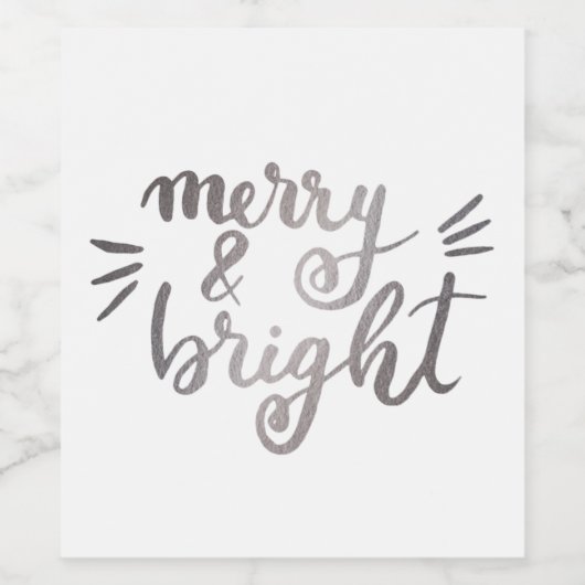 Fröhlich und hell - silber weinetikett (Einzelnes Label)