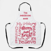 Fröhlich und hell und andere Weihnachtslieder Rot. Schürze (Vorderseite)