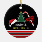 Fröhlich und hell, Weihnachten Foto Keramik Ornament (Vorne)