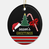 Fröhlich und hell, Weihnachten Foto Keramik Ornament (Links)