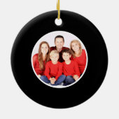 Fröhlich und hell, Weihnachten Foto Keramik Ornament (Hinten)