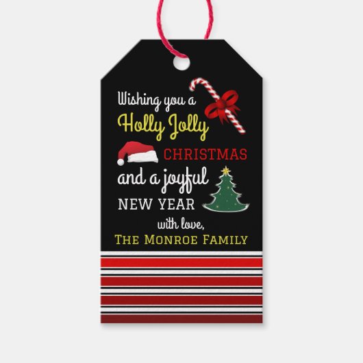 Fröhlich und hell, Weihnachten Geschenkanhänger (Vorderseite)