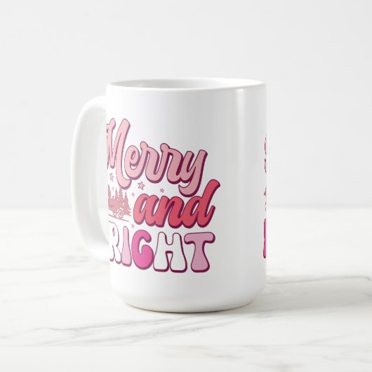 Fröhlich und hell: Weihnachts-Drink-Tasse Kaffeetasse (Vorderseite Links)