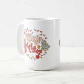 Fröhlich und hell: Weihnachts-Drink-Tasse Kaffeetasse (Vorderseite Links)