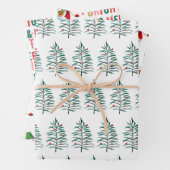 Fröhlich und hell, Weihnachtsbaum, Weihnachtswrapp Geschenkpapier Set (Beispiel)