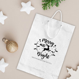 Fröhlich und hell, Weihnachtshirsche, große Famili Gummistempel