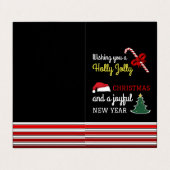 Fröhlich und hell, Weihnachtskarten Visitenkarten (Außenseite Aufgefaltet)