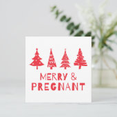 Fröhlich und schwanger zu Weihnachten (Stehend Vorderseite)