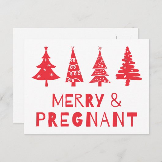 Fröhlich und schwanger zu Weihnachten (Vorne/Hinten)