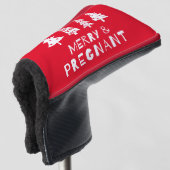 Fröhlich und schwanger zu Weihnachten Golf Headcover (3/4 Vorderseite)