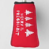 Fröhlich und schwanger zu Weihnachten Golf Headcover (Rotieren 90)