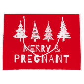 Fröhlich und schwanger zu Weihnachten Große Geschenktüte (Vorderseite)