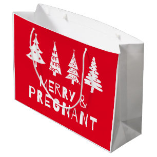 Fröhlich und schwanger zu Weihnachten Große Geschenktüte