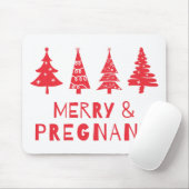 Fröhlich und schwanger zu Weihnachten Mousepad (Mit Mouse)