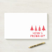 Fröhlich und schwanger zu Weihnachten Post-it Klebezettel (Auf Schreibtisch)