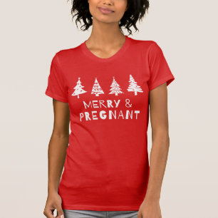Fröhlich und schwanger zu Weihnachten T-Shirt