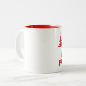 Fröhlich und schwanger zu Weihnachten Zweifarbige Tasse (Vorderseite Links)