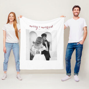 Fröhlich & Verheiratet - Personalisierte Weihnacht Fleecedecke