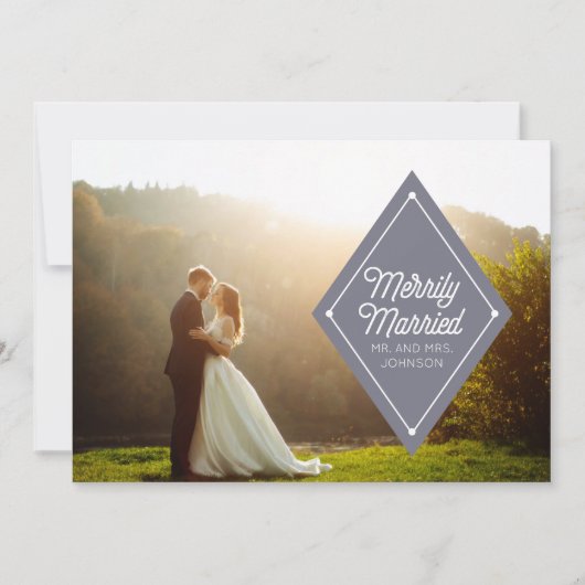 Fröhlich verheiratetes feiertagskarte (Vorderseite)