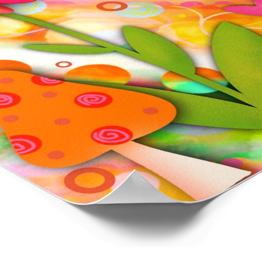 fröhlich wählen Freude Inspirivity Gelb Poster (Ecke)