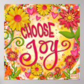 fröhlich wählen Freude Inspirivity Gelb Poster (Vorne)