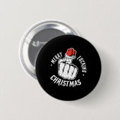 Fröhlich Weihnachten unpassende Männer Erwachsener Button (Vorne & Hinten)