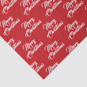 Fröhlich Weihnachts Rot-Schrift elegant Seidenpapier (Detail)