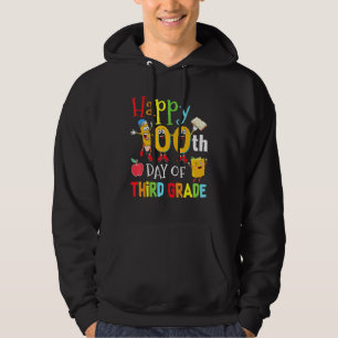 Fröhliche 100 Schultage Bunte Kinder Schule Hoodie