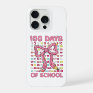 Fröhliche 100 Schultage Rosa Schleife iPhone 15 Pro Hülle