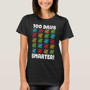 Fröhliche 100 Tage intelligentere farbenfrohe Stri T-Shirt
