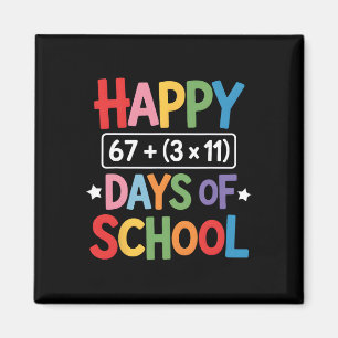Fröhliche 100 Tage Schule Mathe-Gleichung 100. Tag Magnet