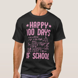 Fröhliche 100 Tage Schule Mathelehrer Gleichungen T-Shirt