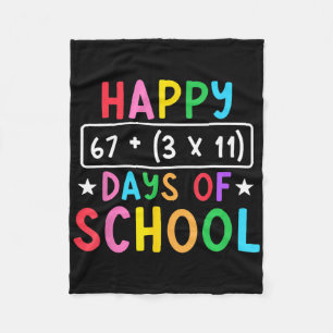 Fröhliche 100 Tage Schulfach Mathe-Gleichung 100.  Fleecedecke