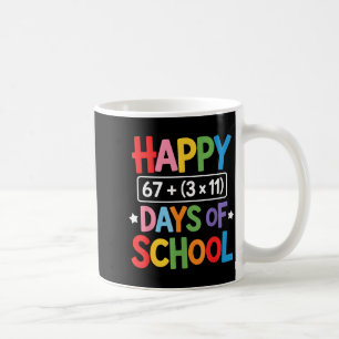 Fröhliche 100 Tage Schulfach Mathe-Gleichung 100.  Kaffeetasse