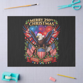 Fröhliche 250. Weihnachten 1776 2026 Patriotischer Seidenpapier
