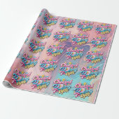 fröhliche 3D Geschenkpapier (Ungerollt)