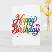 Fröhliche 3D-Rainbow-Geburtstagskarte Karte (Gelbe Blume)