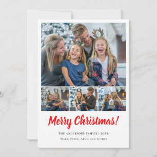 Fröhliche 4 Fotos sammeln Weihnachtsfeiertag Feiertagskarte
