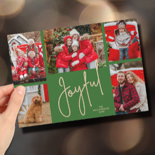 FRÖHLICHE 5 Foto Weihnachts-Feiertagskarte Feiertagskarte