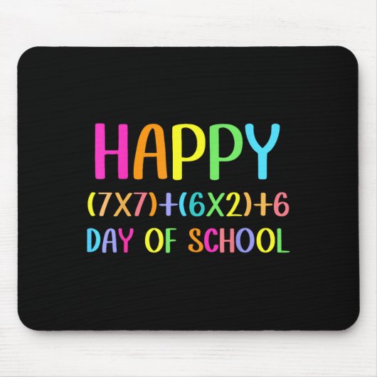 Fröhliche 67 Schultage Mathelehrer Schüler Sechs Mousepad (Vorne)