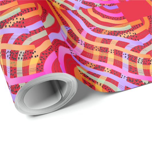 Fröhliche - Abstrakte Farben Geschenkpapier (Rolleneckpunkt)