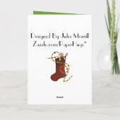 Fröhliche Affe-Weihnachtskarte Feiertagskarte (Rückseite)