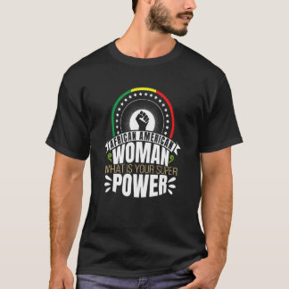 Fröhliche Afrikanerin liebenswerte Amerikanerin Fe T-Shirt