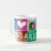 Fröhliche alles farbenfrohe Weihnachtsfoto Collage Kaffeetasse (Vorderseite Links)