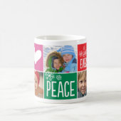 Fröhliche alles farbenfrohe Weihnachtsfoto Collage Kaffeetasse (Mittel)