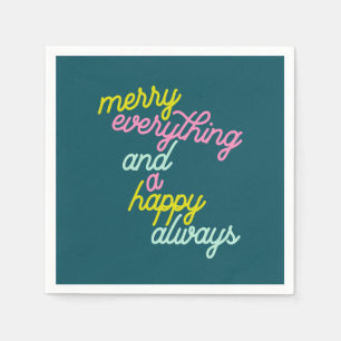 Fröhliche Alles Minz-Teal-Weihnachten Süß Feiertag Serviette