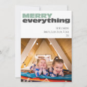 Fröhliche alles Moderne Typografie Weihnachten Fot (Vorderseite)