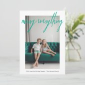 Fröhliche Alles Moderne Weihnachten 4 Foto bunt (Stehend Vorderseite)