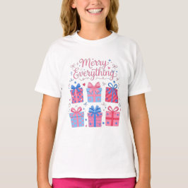 Fröhliche Alles Weihnachtsgeschenke Schleife Stern T-Shirt