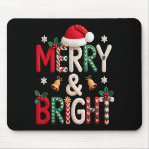 Fröhliche & helle Weihnachtsmütze Santa Hut Hä Mousepad